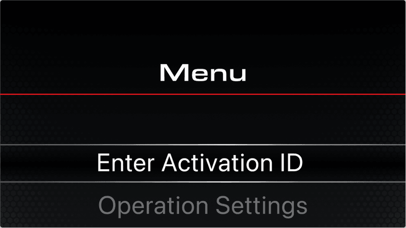 SEABOB menu showing Enter Activation ID option